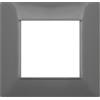 TOT PLACCA 2 POSTI COMPATIBILE VIMAR GRIGIO SCURO