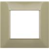 TOT PLACCA 2 POSTI COMPATIBILE VIMAR CHAMPAGNE