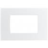 TOT PLACCA 1003-1 3P BIANCA COMPATIBILE BTICINO LIVING INTERNATIONAL LIGHT IN TECNOPOLIMERO