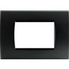 TOT PLACCA 1003-2 3P NERO COMPATIBILE BTICINO LIVING INTERNATIONAL LIGHT IN TECNOPOLIMERO
