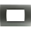 TOT PLACCA 1007-8 7P GRIGIO SCURO COMPATIBILE BTICINO LIVING INTERNATIONAL LIGHT IN TECNOPOLIMERO