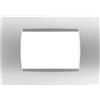 TOT PLACCA 1007-9 7P SILVER COMPATIBILE BTICINO LIVING INTERNATIONAL LIGHT IN TECNOPOLIMERO