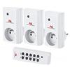 Maclean MCE153 - Set di 3 Prese Controllo Remoto con Telecomando Max. 3600 W, colore: Bianco Illuminazione LED