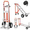 VEVOR Carrello a Mano 4 in 1 Capacità di Carico di 453,6 kg per la Modalità a 4 Ruote, Carrello a Mano Convertibile con Maniglia e Ruote Antiscivolo per Traslochi di Casa, Ufficio, Magazzino