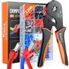 Preciva Pinza Crimpatrice Capicorda,Preciva Set di pinze a crimpare a doppio filo 0,08-16mm² Set di pinze a filo con 1200 puntali a doppia e singola estremità per fai da te e uso industriale