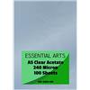 Essential Arts Confezione da 100 fogli in acetato trasparente, formato A5, 240 micron, copertina extra spessa in PVC, ideale per incisioni, artigianato, stencil, cornici e regali, 148 x 210 mm