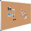 VIZ-PRO Bacheca in Sughero con Cornice in Alluminio 180x120 cm | Lavagna in Sughero con Montaggio a Parete, Superficie Autorigenerante, per Ufficio, Casa e Scuola