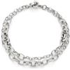 Jewels BY Leonardo Bracciale Clip & Mix Suzanne, Doppia Fila in Acciaio Inox Color Argento, Due Maglie di Diverse Dimensioni, Lunghezza 19,5 cm, Gioielli Regalo per Donne, 025583