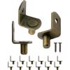 FUXXER 12 perni di supporto a forma di L, per scaffali, 20 x 18 mm, per fori da 6 mm, bronzo