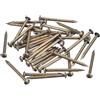 QUARKZMAN 70Pz Chiodi in Ottone 1.5x20mm(DxL) Chiodi per Quadri Muro Testa Rotonda Piccoli in Ottone Hardware per Progetti Fai da Te in Legno Scatole Decorative Casa, Tono Bronzo