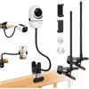 UBERMing 2 Pezzi Supporto Flessibile per Telecamera per HelloBaby HB65/HB6558/HB66 | HB248/SM935E/SM650, Supporto Universale per Eufy Cam 2/2C/2Pro/2C Pro/3/3C/E40 con 2 Clip per Telefono Cellulare
