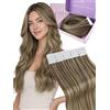 Fshine Extension Capelli Veri Biadesivo 30g 30cm Balayage Biondo Miele