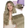 Fshine Extension Capelli Veri Biadesivo 30cm 30g 20pcs Biadesive Capelli Veri Extension Adesive Lisci Umani Castano Chiaro A Biondo Chiaro Con Castano Chiaro Extensions Compleanno