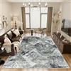 Vamcheer Tappeto Salotto Moderno Astratto, 160×230 cm Tappeto a Pelo Corto Super Morbido, Spugna Addensata, Antiscivolo, Ideale per Soggiorno e Camera da Letto, Blu Verde
