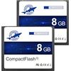 THREE COLOUR DOGFISH Dogfish Compact Flash Scheda di Memoria 8GB 2PACK 133X, CF Card Tipo I per Fotocamera Digitale, DSLR e Fotografia Professionale