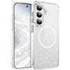 QIWEIQING Cover Magnetica per Samsung Galaxy S23 Plus Compatibile con MagSafe, Custodia Trasparente Glitter Brillantini Ultra-Sottile Antiurto Donne e Ragazze Case per Galaxy S23 Plus. Verde JY