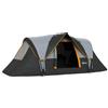 Outsunny Tenda da campeggio per 5-6 persone, Tenda familiare, Borsa per il trasporto, 4,55x2,2x1,8m, Grigio Chiaro/Nero