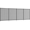Outsunny Recinzione a rete da giardino per piscina, Piedi e viti di espansione in acciaio, lotto di 4 pannelli, 365 x 126 cm, nero | Aosom Italy