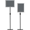 HOMCOM Supporto per posterA3 con Altezza 85-135cm, cornice di 360°Inclinazione e inclinazione di 180°, Acciaio e Alluminio, Argento| Aosom Italy