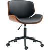 HOMCOM Sedia da ufficio senza braccioli, poltrona da ufficio ergonomica, altezza regolabile e girevole 360°, 52x54x84cm, nero | Aosom Italy