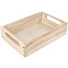 Creative Deco Grande Scatola in Legno con Maniglie 29.5 x 19.5 x 6.5 cm | Cassetta Contenitore Portaoggetti e Portagiochi | Ideale per Decoupage, Documenti e Attrezzi | Scatola Decorativa in Legno