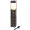 Esotec lampada solare in rattan, altezza 50 cm, colore della luce: bianco caldo 102073