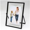 LEEMASING Cornice portafoto sospesa in metallo, vetro, tavolo, San Valentino e matrimonio, adatta per foto da 12,7 x 17,8 cm (nero, 12,7 x 17,8 cm)