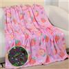 LXTOPN coperta coccolosa per bambini ragazze, che si illumina al buio, coperta per bambini con motivo fragola, coperta soffice, regalo per 3 4 5 6 7 8 9 anni