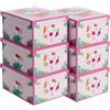 Lavatelli Set 6 Scatole Armadio Portaoggetti con Coperchio - Organizer Cambio Stagione in Cartone 39x50x24 cm Hello Kitty - Made in Italy, Resistenti, Facili da Montare, con Maniglie
