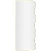 DRW Specchio da Parete Rettangolare in Metallo Dorato 40x95x1,5 cm