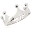 Sovats Anello Corona in Argento Sterling 925 per donne - Delicata fascia ispirata alla principessa, finitura lucidata, regalo di gioielli eleganti, taglia 12