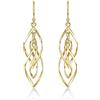 Diamond Treats Orecchini Pendenti Particolari in Argento Sterling 925 Placcato Oro per Donna e Ragazza, Orecchini Oro Donna a Spirale, Orecchini Donna Oro con Confezione Regalo
