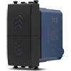 MAPAM DOPPIO PULSANTE UNIPOLARE SERIE JOY COMPATIBILE ARKE' NERO SUN-MAPSUN-F922NE