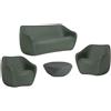 SLIDE set REBORN divano + 2 poltrone + tavolino H 30 cm PINE GREEN - SE RBS070 BV+2 x SE RBC070 BV + SE RBT030 BV