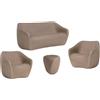 SLIDE set REBORN divano + 2 poltrone + tavolino H 45 cm ALMOND BEIGE - SE RBS070 BP+2 x SE RBC070 BP + SE RBT045 BP