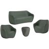 SLIDE set REBORN divano + 2 poltrone + tavolino H 45 cm PINE GREEN - SE RBS070 BV+2 x SE RBC070 BV + SE RBT045 BV