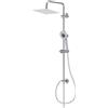 YEAUPE PRO Sistema doccia con filtro - Doccia a pioggia in acciaio inox da 12 pollici e doccetta bianca cromata, 2 filtri di ricambio, tubo doccia da 1,6 m, supporto a parete regolabile in altezza