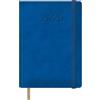 Dohe - Agenda 2026 - Pagina, A5 (15 x 21 cm), copertina rigida in ecopelle, chiusura in gomma, segnalibro, 12 mesi da gennaio a dicembre, pianificatore annuale in spagnolo - Samba Azul