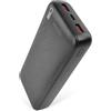 EMOS - Alpha Q3 Powerbank 20.000 mAh - Batteria esterna con Passthrough - 2 USB-A + 1 uscita USB-C PD20W - 20.000 mAh/74 Wh - Cavo dati - Auto ON/OFF - per smartphone, tablet - Nero