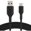 Belkin USB-C/USB-A cavo 3m rivestito nero CAB002bt3MBK
