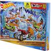Hot Wheels - Calendario dell'Avvento 2026, 24 finestrelle numerate con sorprese a tema Natale, 10 macchinine in scala 1:64, 14 accessori e 10 clip decorative, 3+ anni, JLG41
