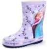 Disney Frozen Stivali di Gomma per Ragazze | Stivaletti per Bambini con Personaggi Elsa & Anna in Viola | Stivali di Gomma Resistenti all'Acqua con Stampa di Fiocchi di Neve e Fiori per Bambini