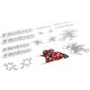 HEBO Racing Sticker Set 2, Silver, 500 X 350 mm