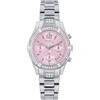 Breil, Collezione C'est Chic, Orologio Donna, Cronografo con Cristalli su Lunetta, Indici e Bracciale, Cassa in Acciaio Lucido 36 mm, Chiusura con Pulsanti, Idea Regalo Donna