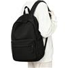 WEPLAN Zaino Scuola Media Superiore Ragazza Ragazzo, Zaino Università Lavoro Donna Uomo, Zainetto Porta PC 14 Pollici Impermeabile, Zaini Scuola Casual Donna Backpack,B1-Nero