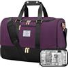 LOVEVOOK Borsa da viaggio da donna, Weekender Travel Duffle Carry On Bag con borsa da trucco, scomparto per scarpe e scomparto bagnato, impermeabile, borsa sportiva per palestra, yoga, bagaglio a mano