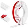 LSGCQ Modanature adesive per pareti flessibili modanature decorative per soffitti cornice specchio decorazione parete (22mm×3m, Bianco)
