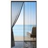 MYCARBON Zanzariera Magnetica Porta Finestra Doppia Adesione Magneti Potenti Tenda Magnetica Anti-Zanzare con Lacci Laterali(100x200 Nero)