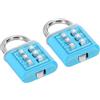 PATIKIL Lucchetto Combinazione Pulsanti 6 Cifre, 2pz Meccanismo Blocco 3 Posizioni Pulsante Sicurezza Blocco Digitale per Palestra Armadietto sportvo Cassetta Attrezzi, Blu