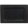 Mendorio Placca di Comando WC, Compatibile con Geberit Sigma, UP300 e UP320, Piastra Doppio Scarico, Dimensioni 246×164 mm, Completa di Set di Leve di Scarico e Telaio di Montaggio (Nero opaco)